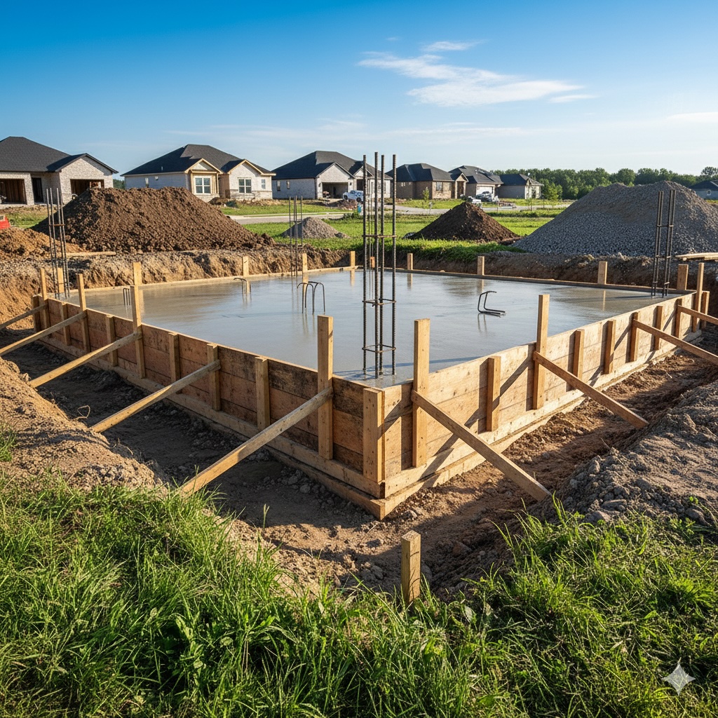 Dalle béton armé pour construction